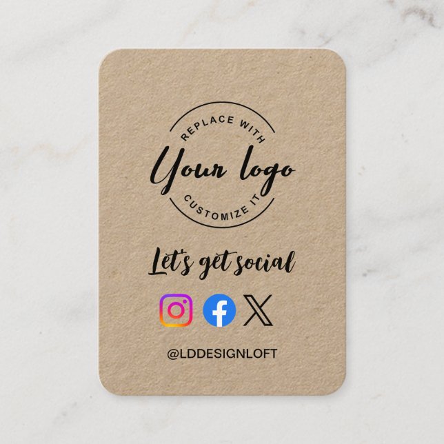 Carte De Visite Obtenons des médias sociaux QR code site Web Perso (Devant)