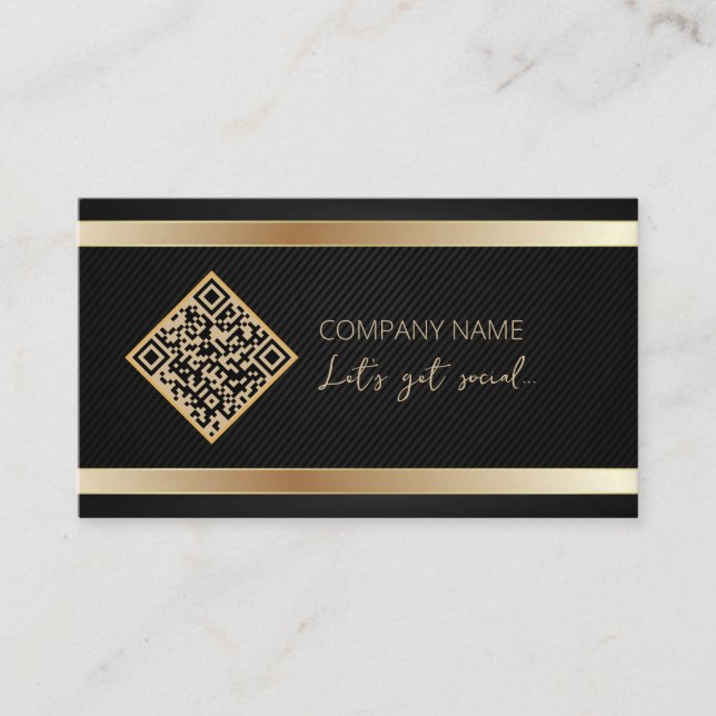 Carte De Visite Obtenons les médias sociaux sociaux QR Code (Devant)