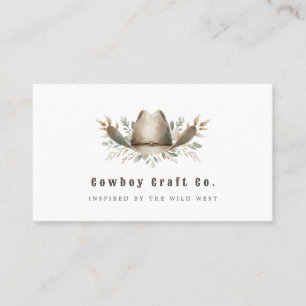 Carte de visite occidental casquette Cowboy