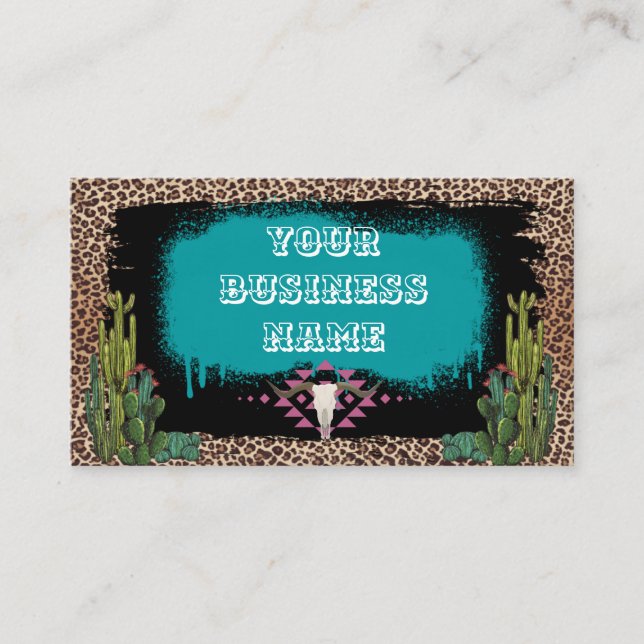 Carte de visite occidental personnalisé (Devant)