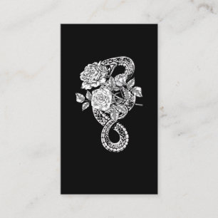 Carte De Visite Occulte Serpent Rose Wicca Goth Witchcraft