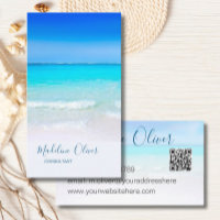 Ocean Beach Sea QR Code Voyage Spa Aqua Blue