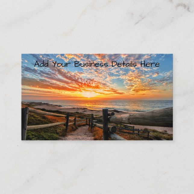 Carte De Visite Ocean Beach View Tropical Sunset Paradise Dream (Devant)