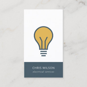 CARTE DE VISITE OCHRE NAVY GRAS BULB ÉLECTRIQUE ÉLECTRIQUE