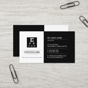Carte De Visite Oculiste   optican