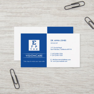 Carte De Visite Oculiste   Optican