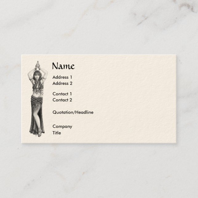 Carte De Visite Odalisque (Devant)