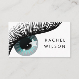 Carte De Visite oeil avec étoiles entraîneur maquillage artiste ey