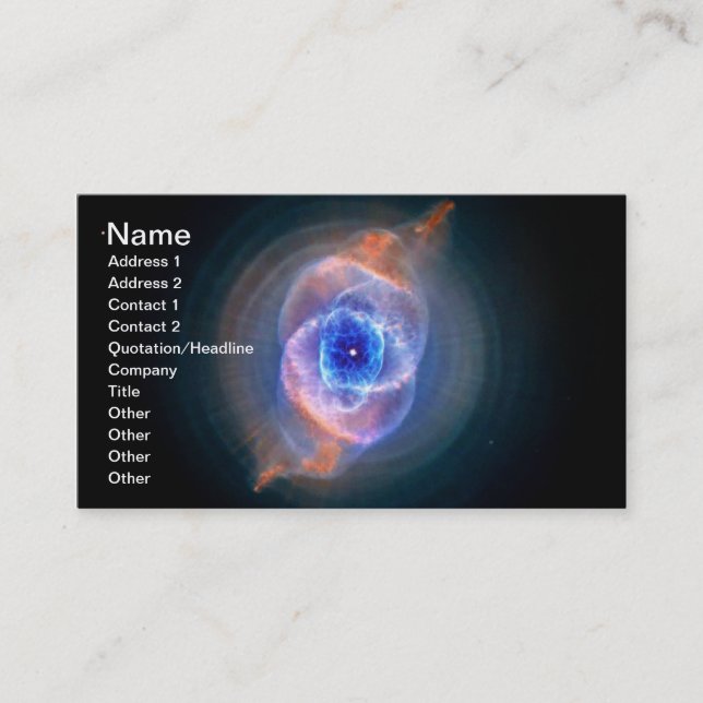 Carte De Visite oeil de chat de la NASA (Devant)