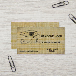 Carte De Visite Oeil de Horus - papyrus