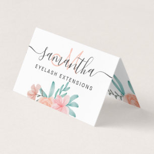 Carte De Visite Oeil de l'aquarelle rose corail