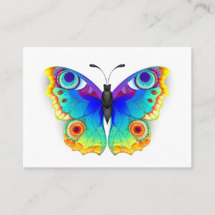 Carte De Visite Oeil de paon arc-en-ciel