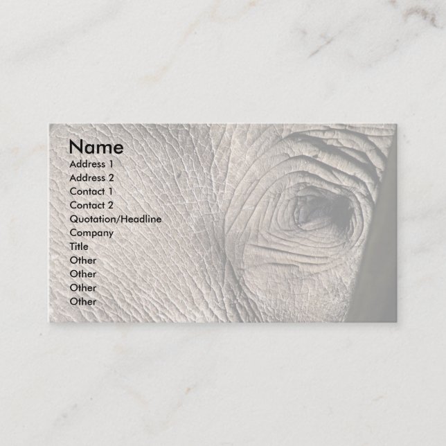 Carte De Visite Oeil d'éléphant (Devant)