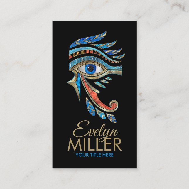 Carte De Visite OEil égyptien de Horus - Ornement de Wadjet (Devant)