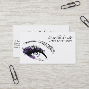 Carte De Visite Oeil long cils Lash icône d'extension