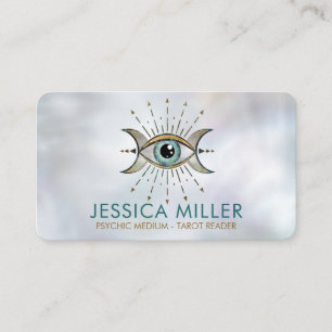 Carte De Visite Oeil - Triple Lune - Gemstone et or Business Ca