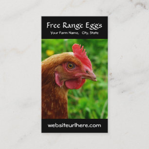 Carte De Visite Oeuf cultivant la photo rurale de poulet