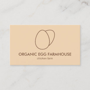 Carte De Visite Oeuf de poulet Brown Orange Farmhouse