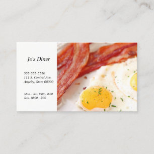 Carte De Visite OEufs au plat et bacon