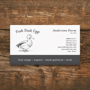 Carte De Visite OEufs De Canard De Ferme Fraîches