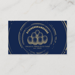 Carte De Visite OEufs de poulet de la Marine noire Code QR