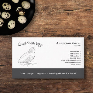 Carte De Visite OEufs De Quail De Ferme Fraîches