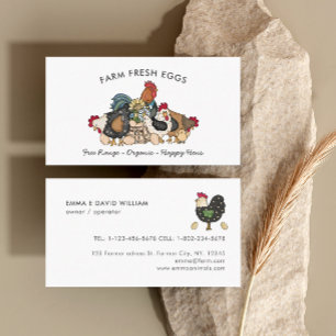 Carte De Visite OEufs frais de ferme professionnels oeuf de poulet