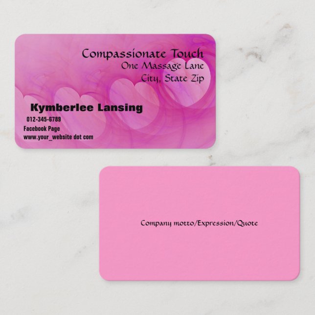 Carte De Visite Oeuvre Abstraite de la ligne cardiaque (Devant / Derrière)
