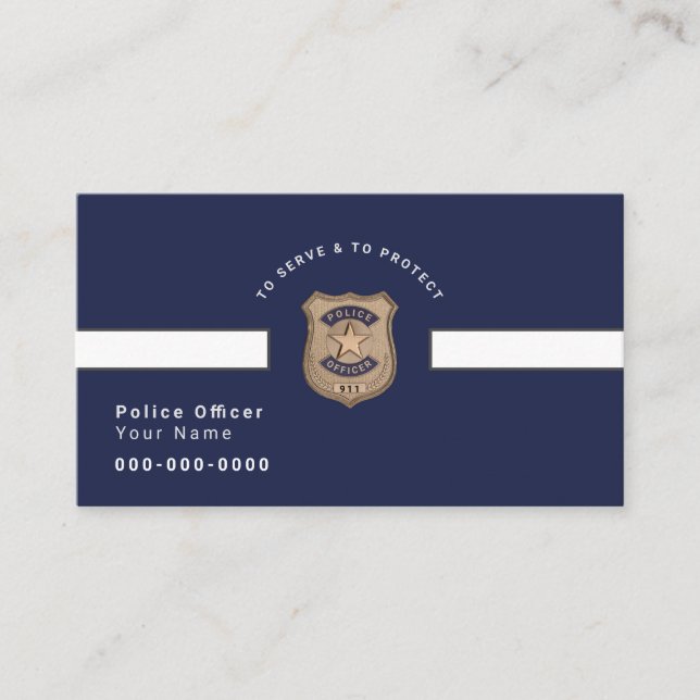 Carte De Visite Officier de police (Devant)