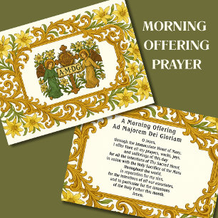 Carte De Visite Offre du matin de prière avec AMDG & Angels