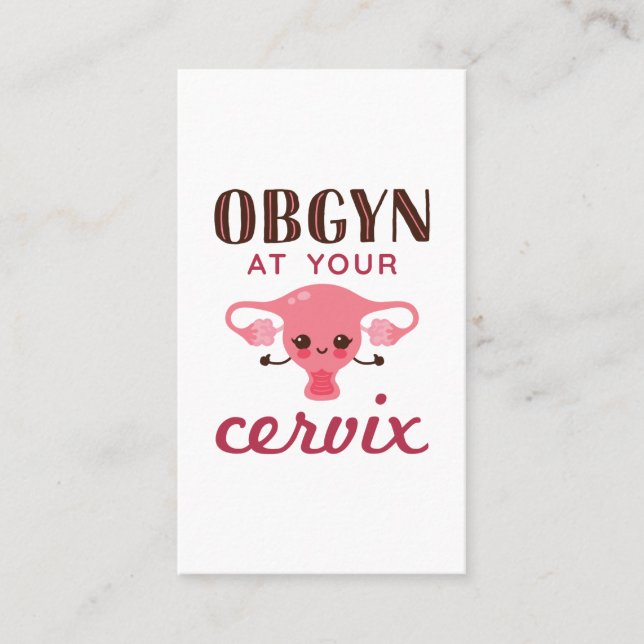 Carte De Visite OGBYN À Votre Cervix (Devant)