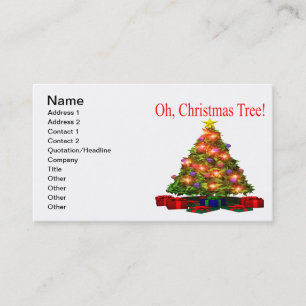 Carte De Visite Oh arbre de Noël