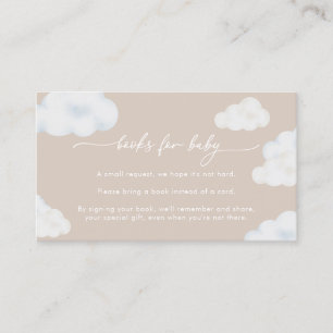 Carte De Visite Oh Baby Beige Cloud Baby showers Livres pour bébé