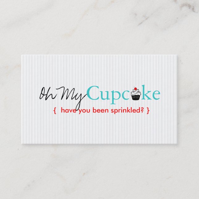 Carte De Visite Oh mon cupcake (Devant)