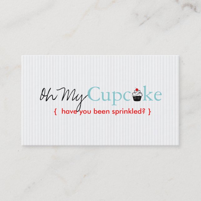 Carte De Visite Oh mon cupcake (Devant)