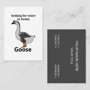 Carte De Visite Oie À La Recherche D'Eau Pour Nager Oie Africaine