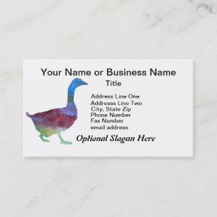 Carte De Visite Oies de Colorwashed