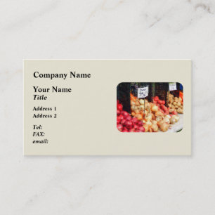 Carte De Visite Oignons et pommes de terre