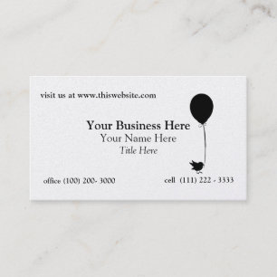 Carte De Visite Oiseau à ballons