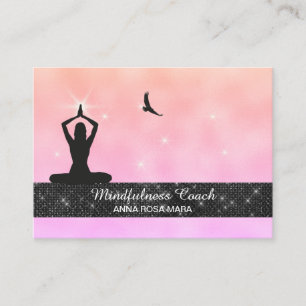Carte De Visite *~* Oiseau Aigle Pastel Yoga Parties scintillant M