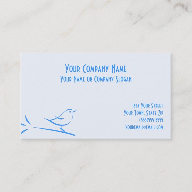 Carte De Visite Oiseau bleu (Devant)