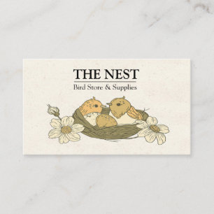 Carte De Visite Oiseau Dans Le Nid
