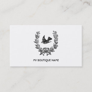 Carte De Visite Oiseau et couronne