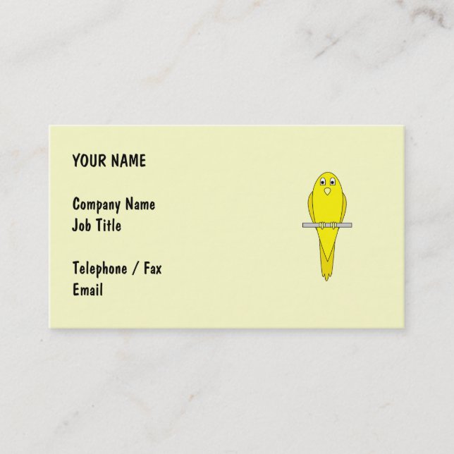 Carte De Visite Oiseau jaune. Canari (Devant)