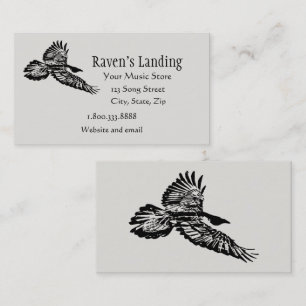 Carte De Visite Oiseau noir de Raven montant en vol art