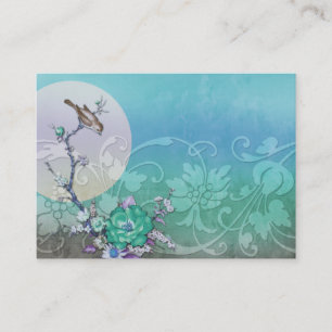 CARTE DE VISITE OISEAU SUR UNE BRANCHE : AQUA ARTISTIQUE