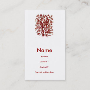 Carte De Visite Oiseaux de rouge de tba