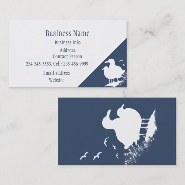Carte De Visite Oiseaux marins (Devant / Derrière)