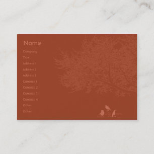 Carte De Visite Oiseaux rouges - potelés
