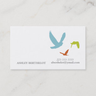 Carte De Visite Oiseaux simples